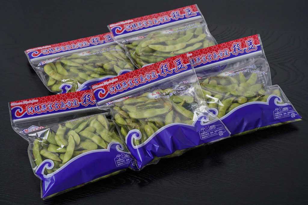 沖縄県宮古島産の枝豆「おつな姫」200g入り5袋、お取り寄せ枝豆、通販枝豆