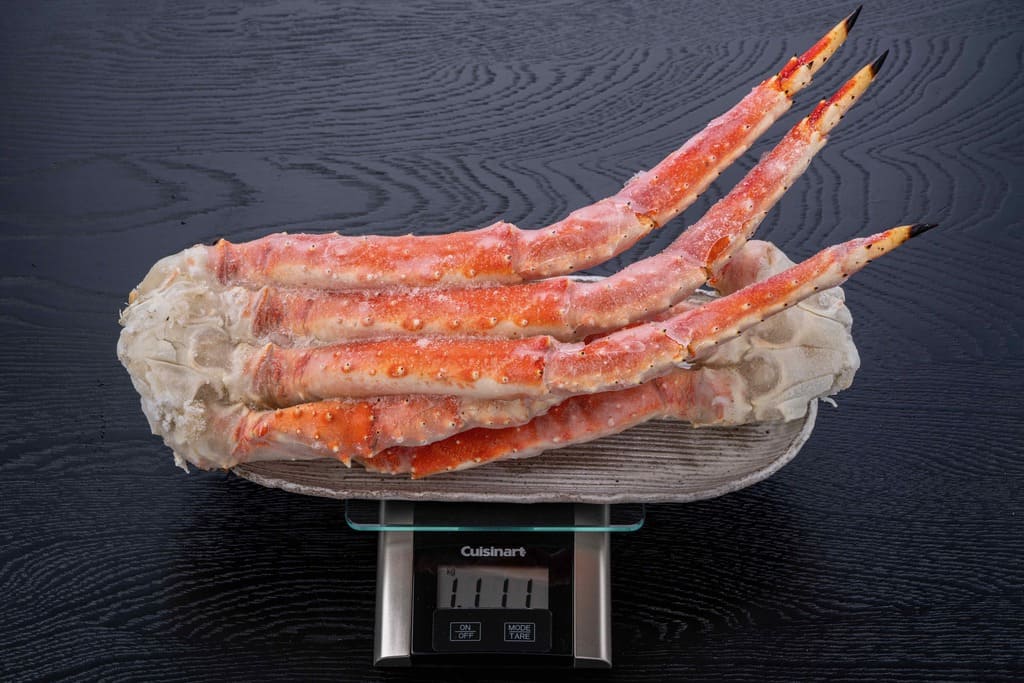 海の幸なのにYAMATOのロシア産冷凍たらば蟹を計量